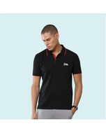 Greys&Blues Jacq Polo T-Shirt-Black with Red